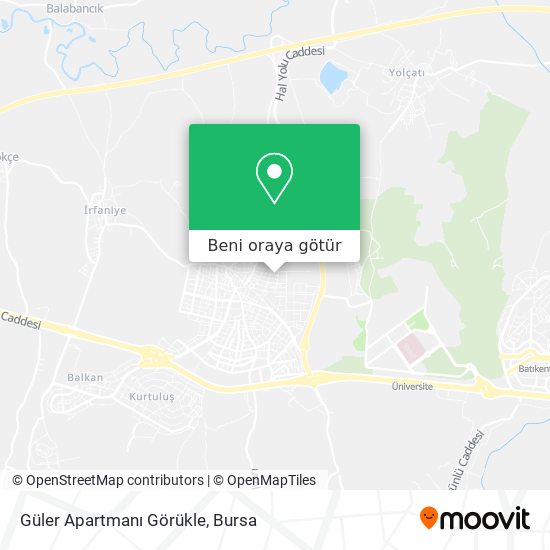 Güler Apartmanı Görükle harita