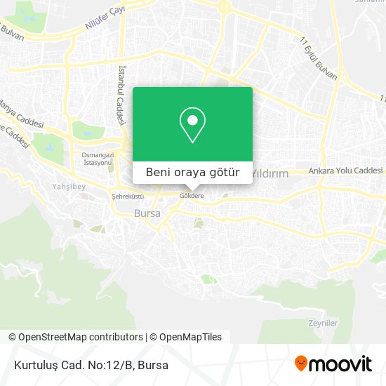 Kurtuluş Cad. No:12/B harita