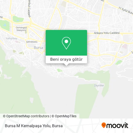 Bursa M Kemalpaşa Yolu harita