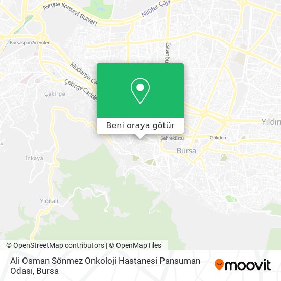 Ali Osman Sönmez Onkoloji Hastanesi Pansuman Odası harita