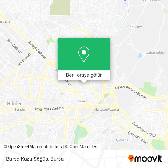 Bursa Kuzu Söğüş harita