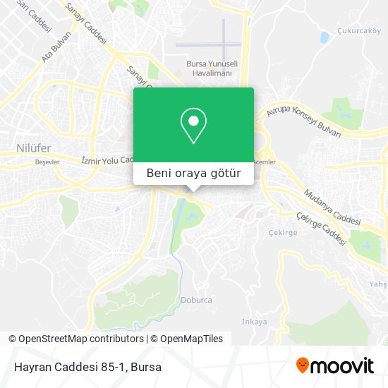 Hayran Caddesi 85-1 harita