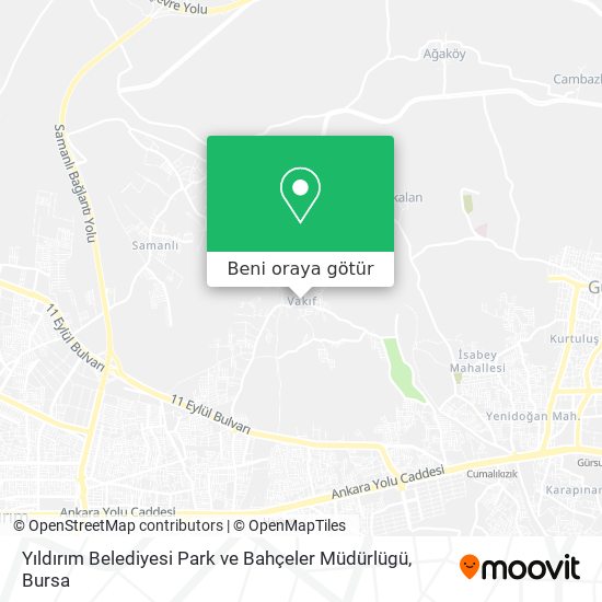 Yıldırım Belediyesi Park ve Bahçeler Müdürlügü harita