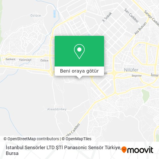 İstanbul Sensörler LTD ŞTİ Panasonic Sensör Türkiye harita