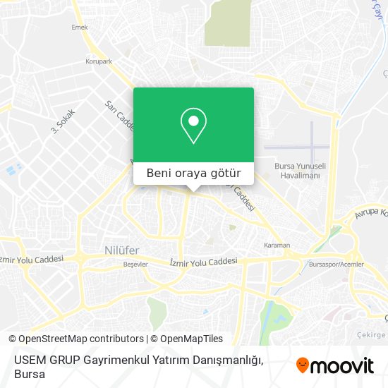 USEM GRUP Gayrimenkul Yatırım  Danışmanlığı harita