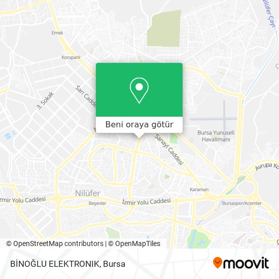 BİNOĞLU ELEKTRONIK harita