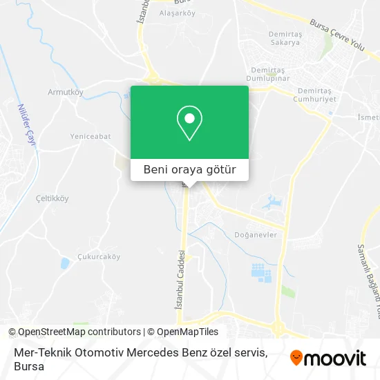 Mer-Teknik Otomotiv Mercedes Benz özel servis harita