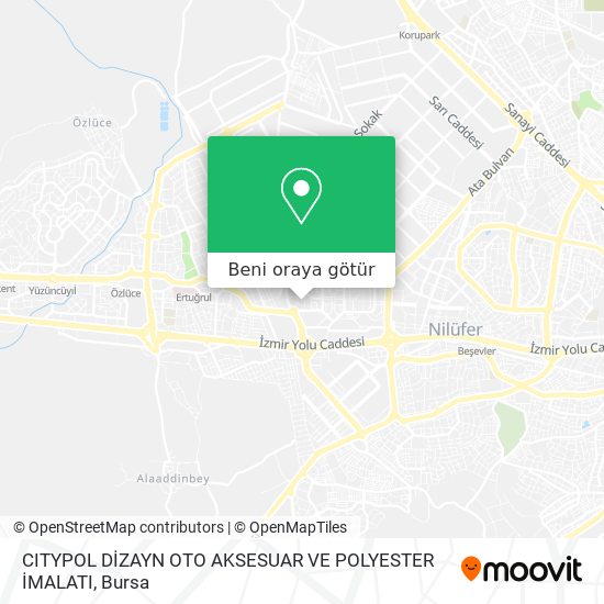 CITYPOL DİZAYN OTO AKSESUAR VE POLYESTER İMALATI harita