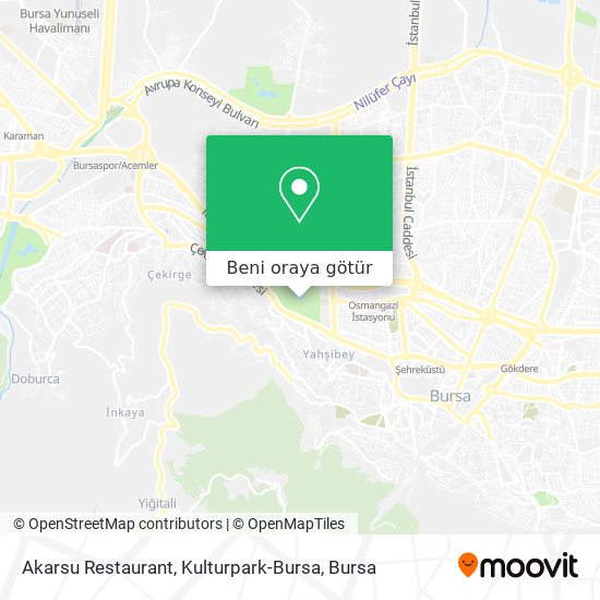 Akarsu Restaurant, Kulturpark-Bursa harita