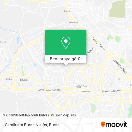 Cemilusta Bursa Nilüfer harita