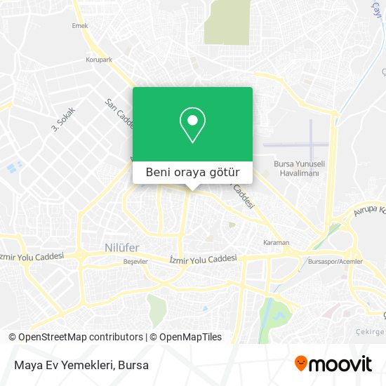 Maya Ev Yemekleri harita
