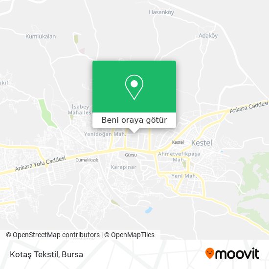 Kotaş Tekstil harita