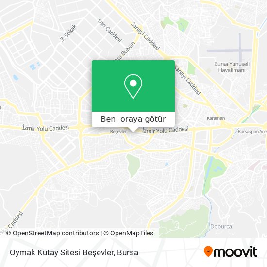Oymak Kutay Sitesi Beşevler harita