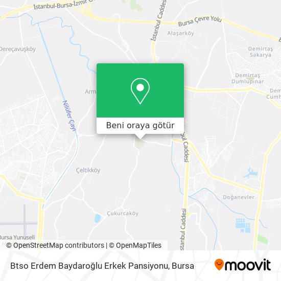 Btso Erdem Baydaroğlu Erkek Pansiyonu harita