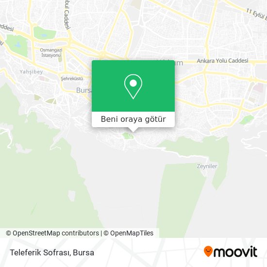 Teleferik Sofrası harita
