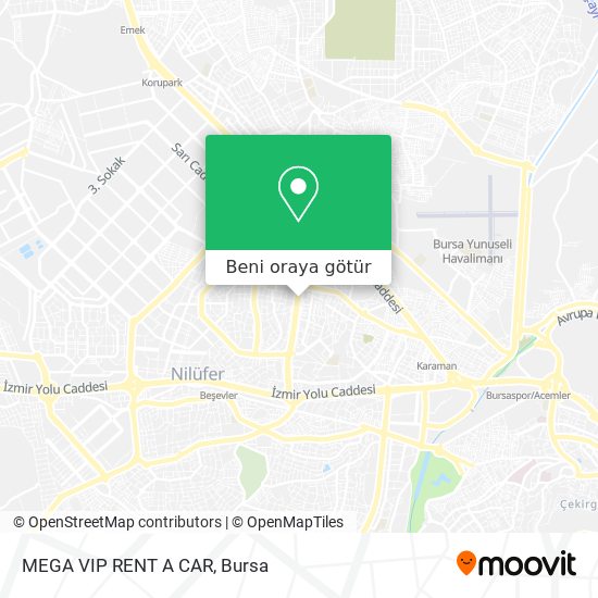 MEGA VIP RENT A CAR harita