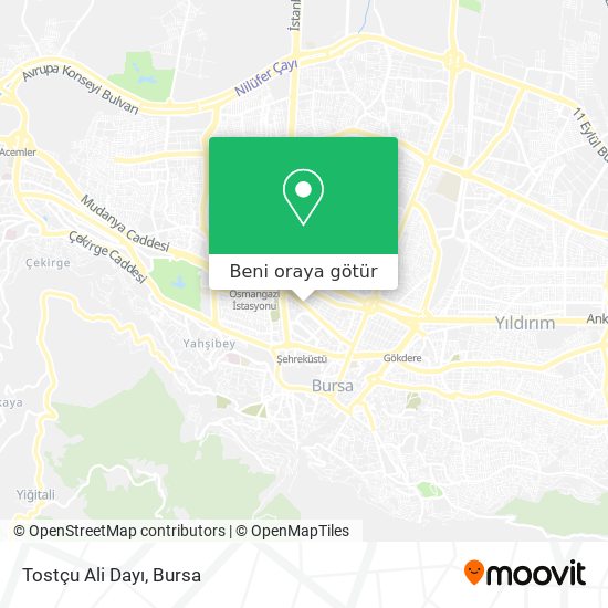 Tostçu Ali Dayı harita
