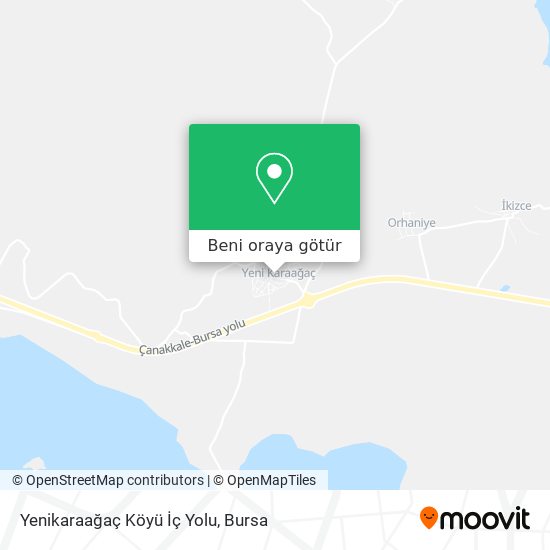 Yenikaraağaç Köyü İç Yolu harita