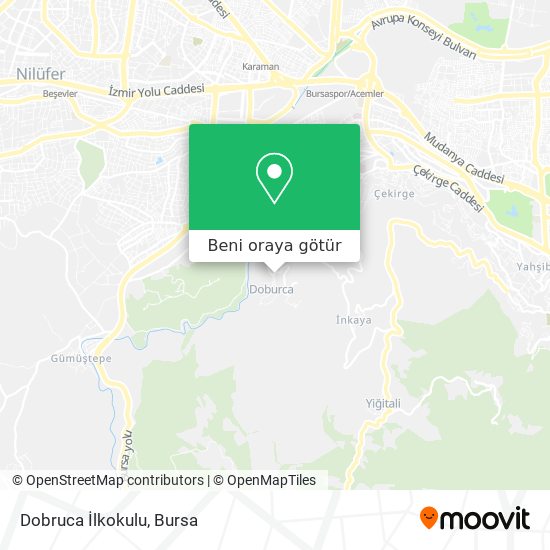 Dobruca İlkokulu harita