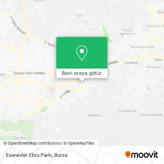 Esenevler Ebru Parkı harita