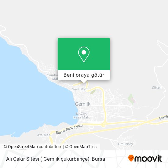 Ali Çakır Sitesi ( Gemlik çukurbahçe) harita