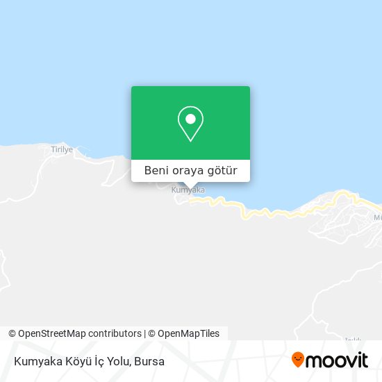 Kumyaka Köyü İç Yolu harita