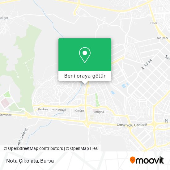 Nota Çikolata harita