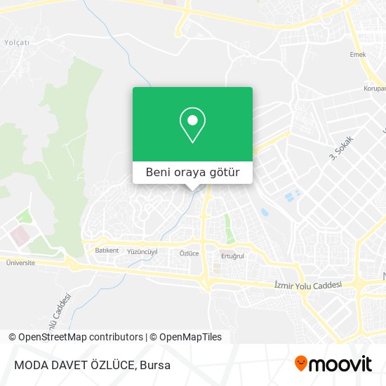 MODA DAVET ÖZLÜCE harita