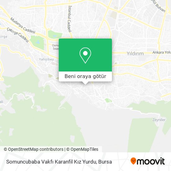 Somuncubaba Vakfı Karanfil Kız Yurdu harita