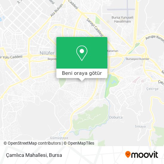 Çamlıca Mahallesi harita