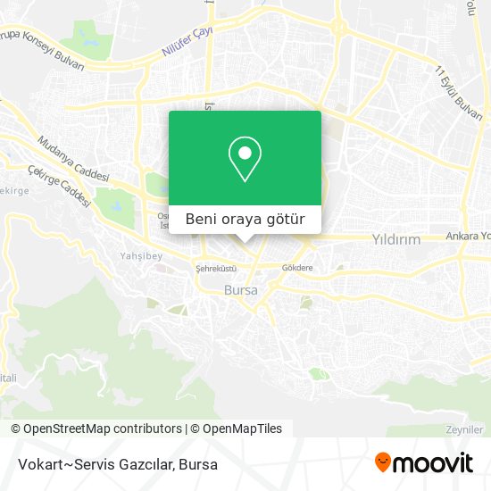 Vokart~Servis Gazcılar harita