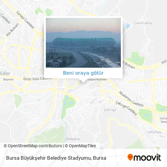 Bursa Büyükşehir Belediye Stadyumu harita