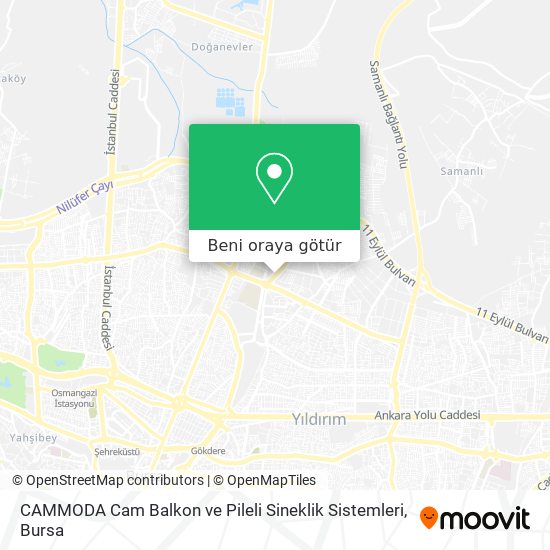 CAMMODA Cam Balkon ve Pileli Sineklik Sistemleri harita