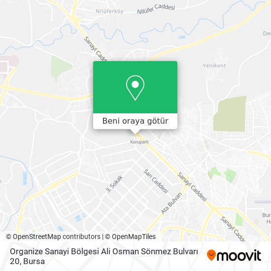 Organize Sanayi Bölgesi Ali Osman Sönmez Bulvarı 20 harita