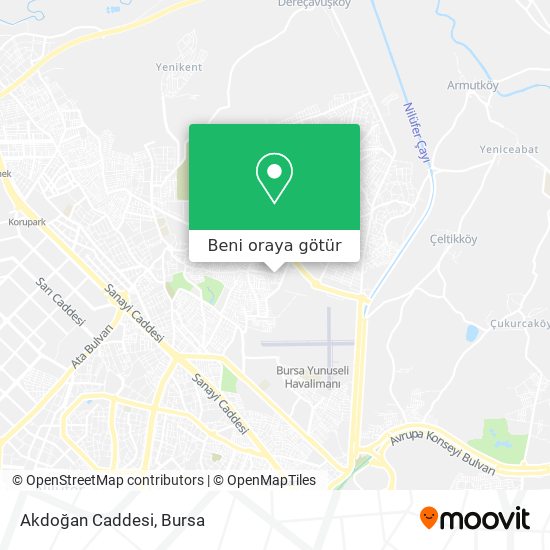 Akdoğan Caddesi harita