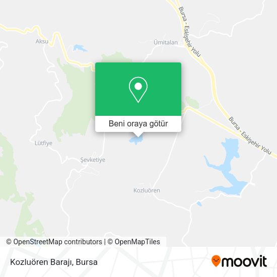 Kozluören Barajı harita