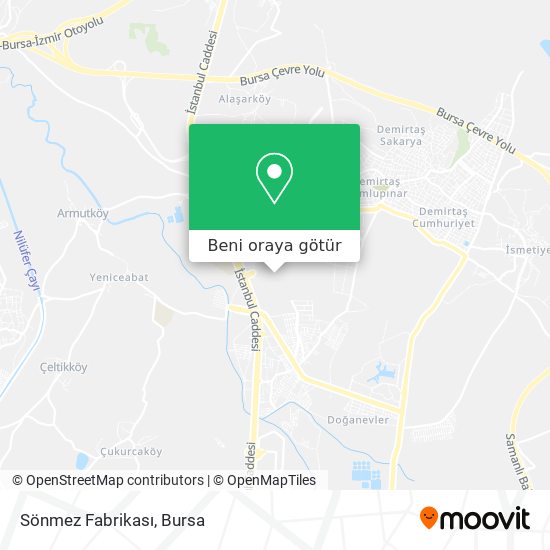 Sönmez Fabrikası harita