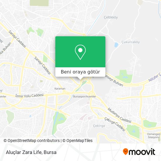 Aluçlar Zara Life harita