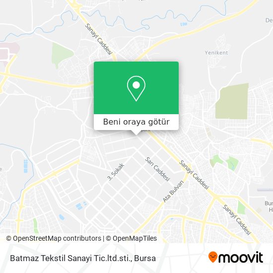 Batmaz Tekstil Sanayi Tic.ltd.sti. harita