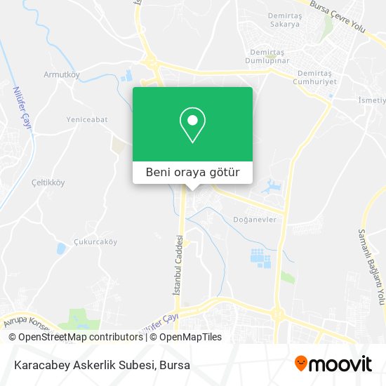 Karacabey Askerlik Subesi harita