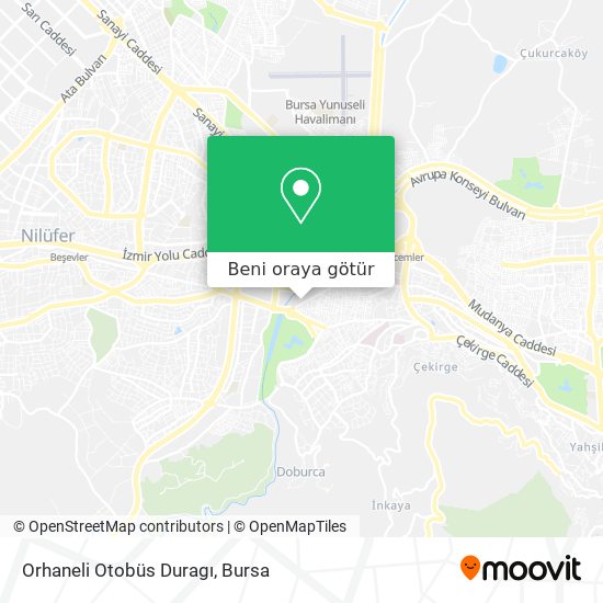 Orhaneli Otobüs Duragı harita