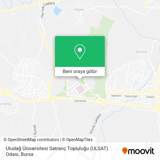 Uludağ Üniversitesi Satranç Topluluğu (ULSAT) Odası harita