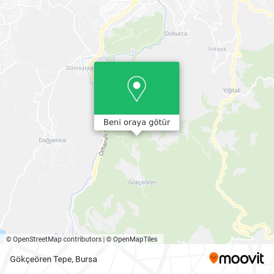 Gökçeören Tepe harita