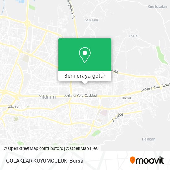 ÇOLAKLAR KUYUMCULUK harita