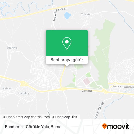 Bandırma - Görükle Yolu harita