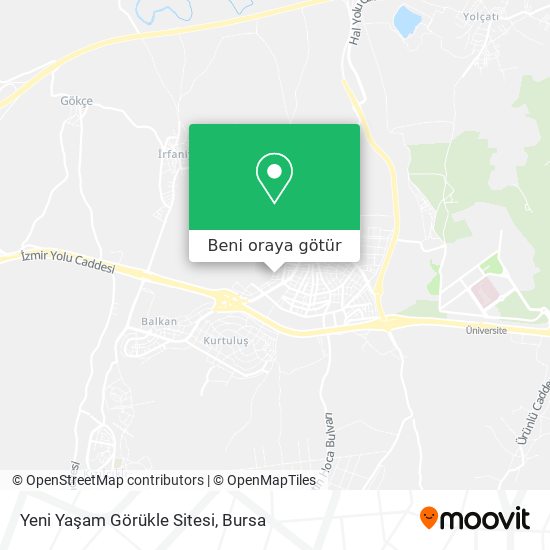 Yeni Yaşam Görükle Sitesi harita