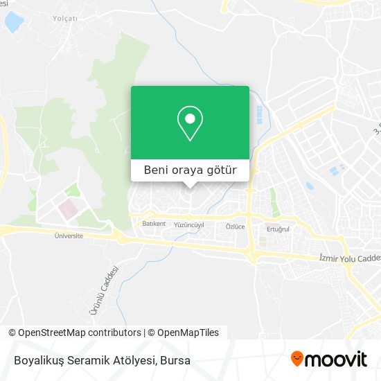 Boyalikuş Seramik Atölyesi harita
