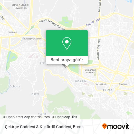 Çekirge Caddesi & Kükürtlü Caddesi harita