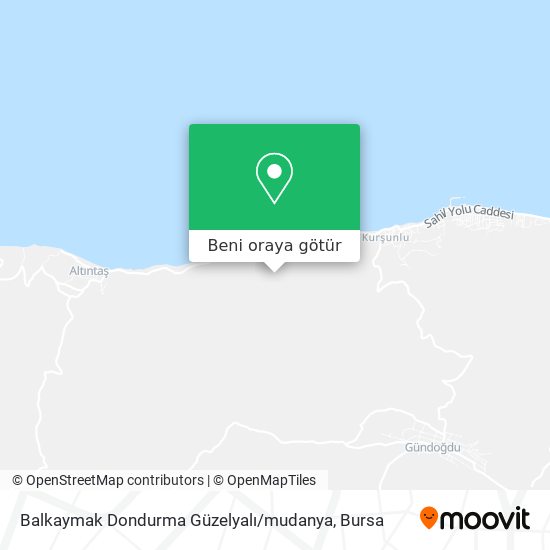 Balkaymak Dondurma Güzelyalı / mudanya harita
