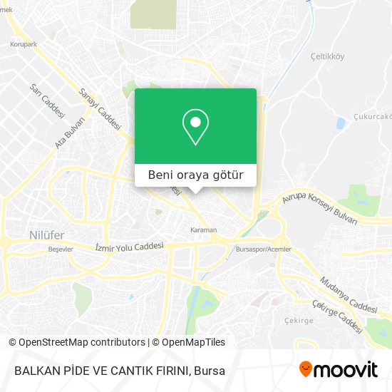 BALKAN PİDE VE CANTIK FIRINI harita